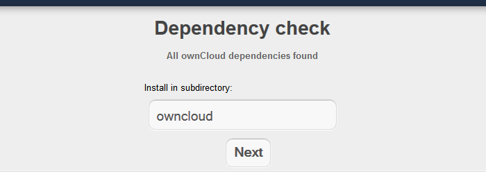 Owncloud installieren