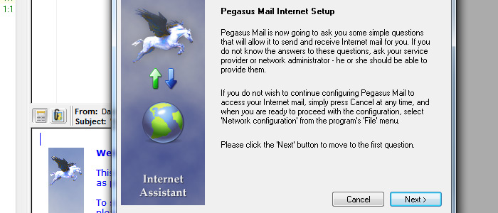 Pegasus Mail einrichten