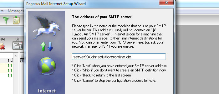 Pegasus E-Mail einrichten