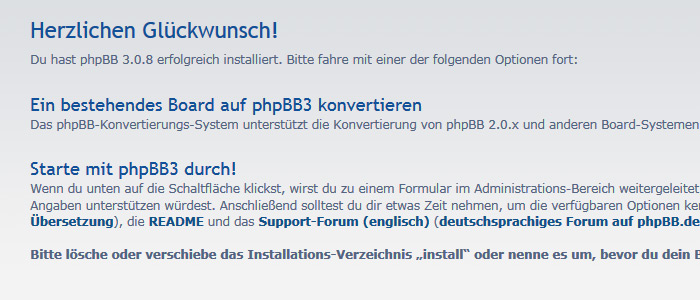 phpBB installieren