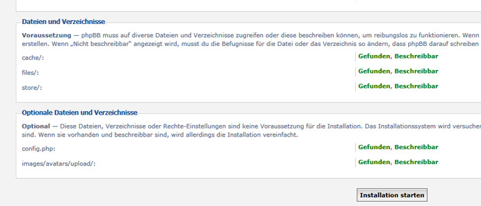 phpBB Installationsanleitung