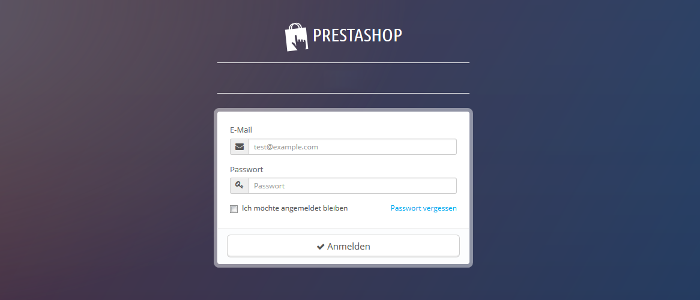 Prestashop Backend Login