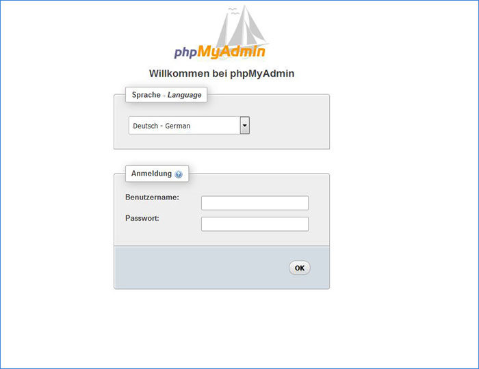 phpMyAdmin Login