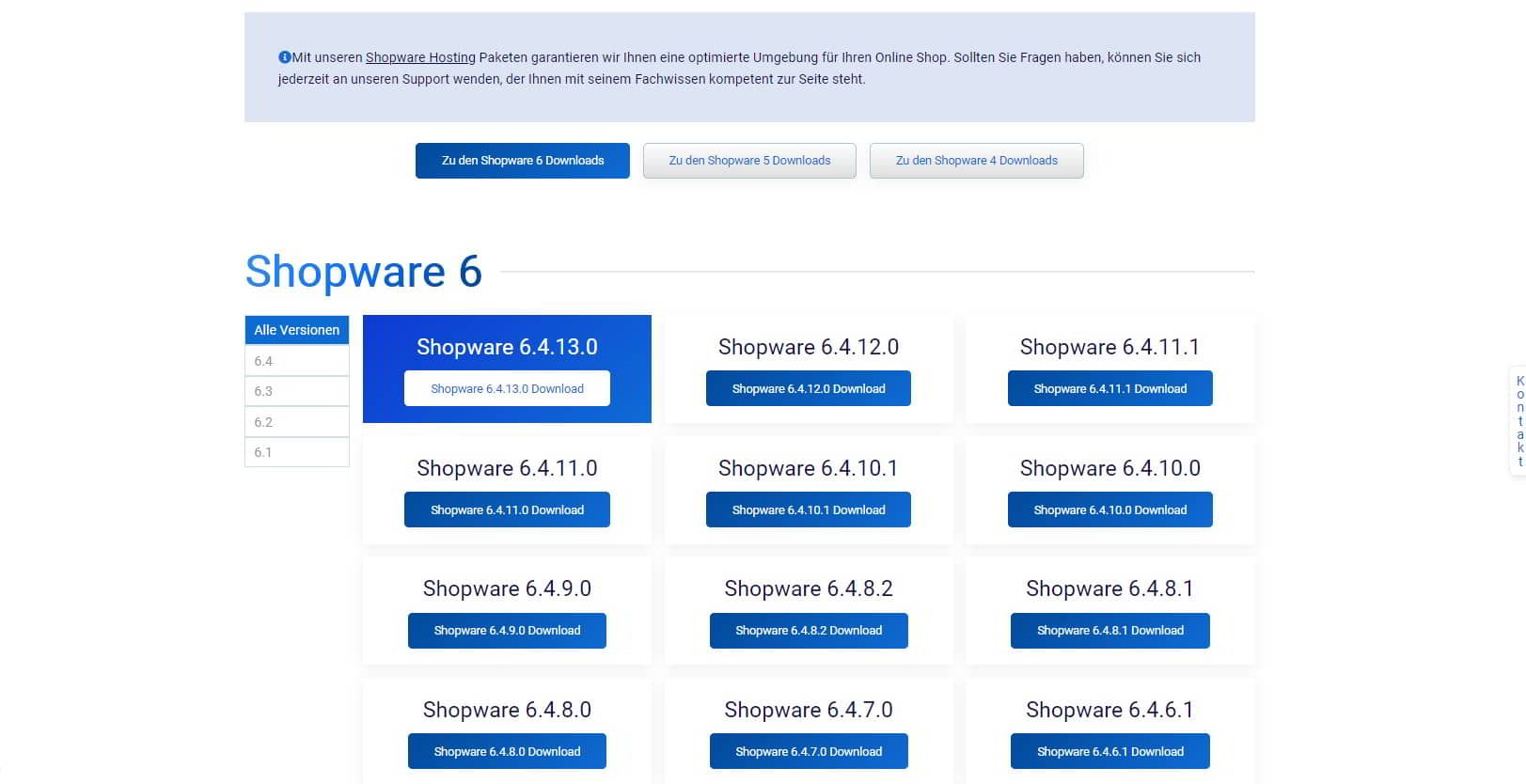 Shopware 6 Installationsanleitung - Shopware Download Bereich