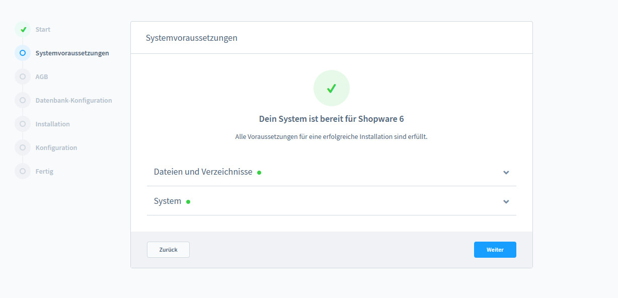 Shopware 6 Installation - Systemvoraussetzungen