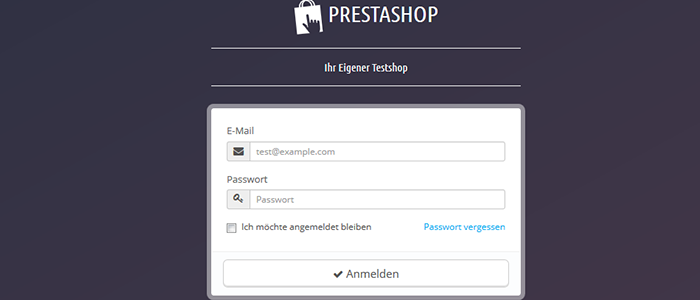 Login Prestashop