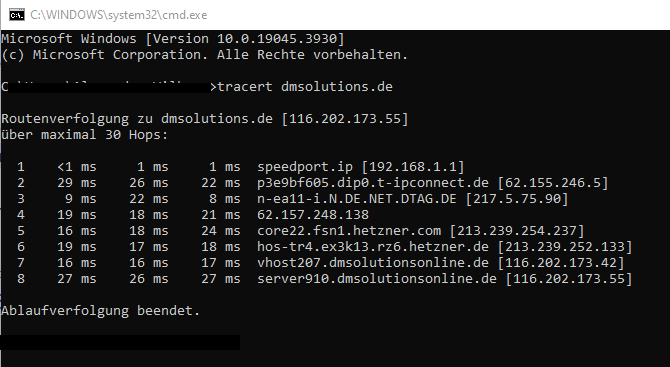 Tracert Hopliste