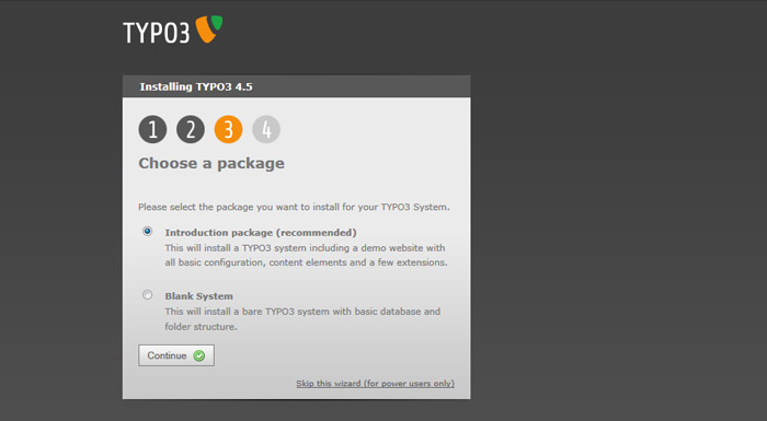 Installation von TYPO3