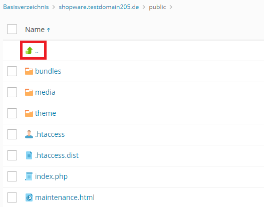 Uebergeordneter-Ordner