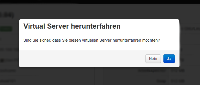 vServer Herunterfahren Check