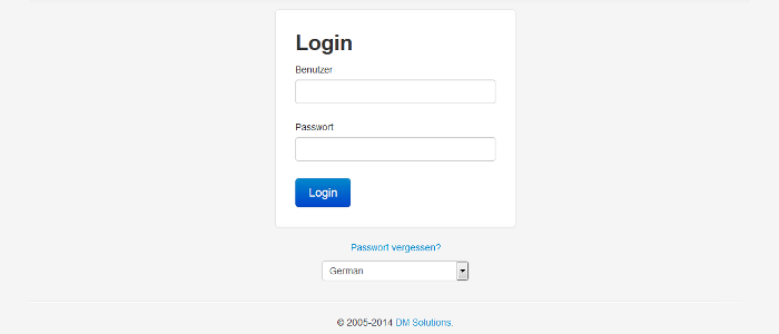 vServer Control Panel Login