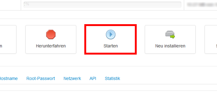 vServer starten