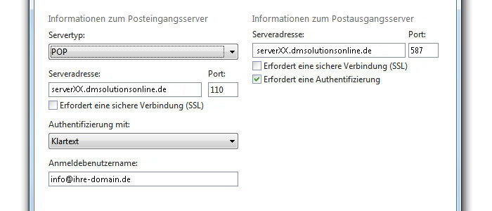 Plesk Postfach in Windows Live Mail anlegen