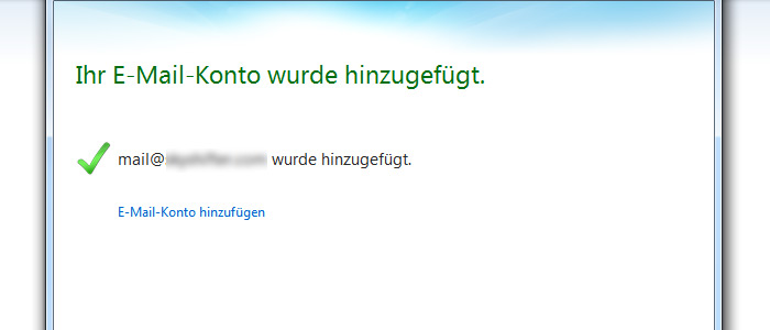 Windows Live Mail Postfach anlegen