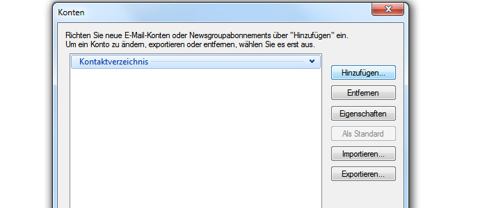 Windows Live Mail einrichten