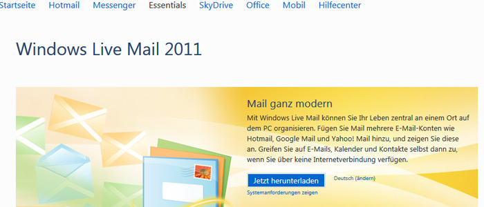 Windows Live Mail Installationsanleitung