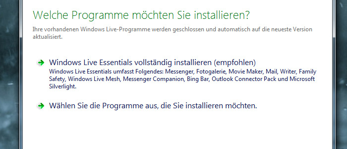 Windows Live Mail installieren