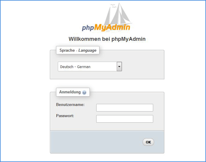 phpMyAdmin Login