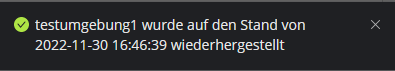 wp-toolkit Backup Wiederherstellung Erfolgsmeldung