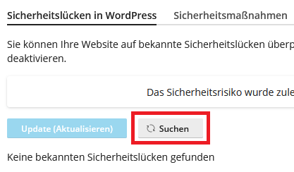 wp-toolkit nach Sicherheitslücken suchen