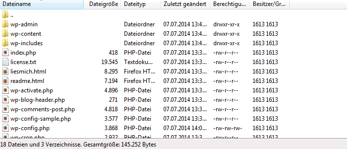WordPress per FTP hochladen