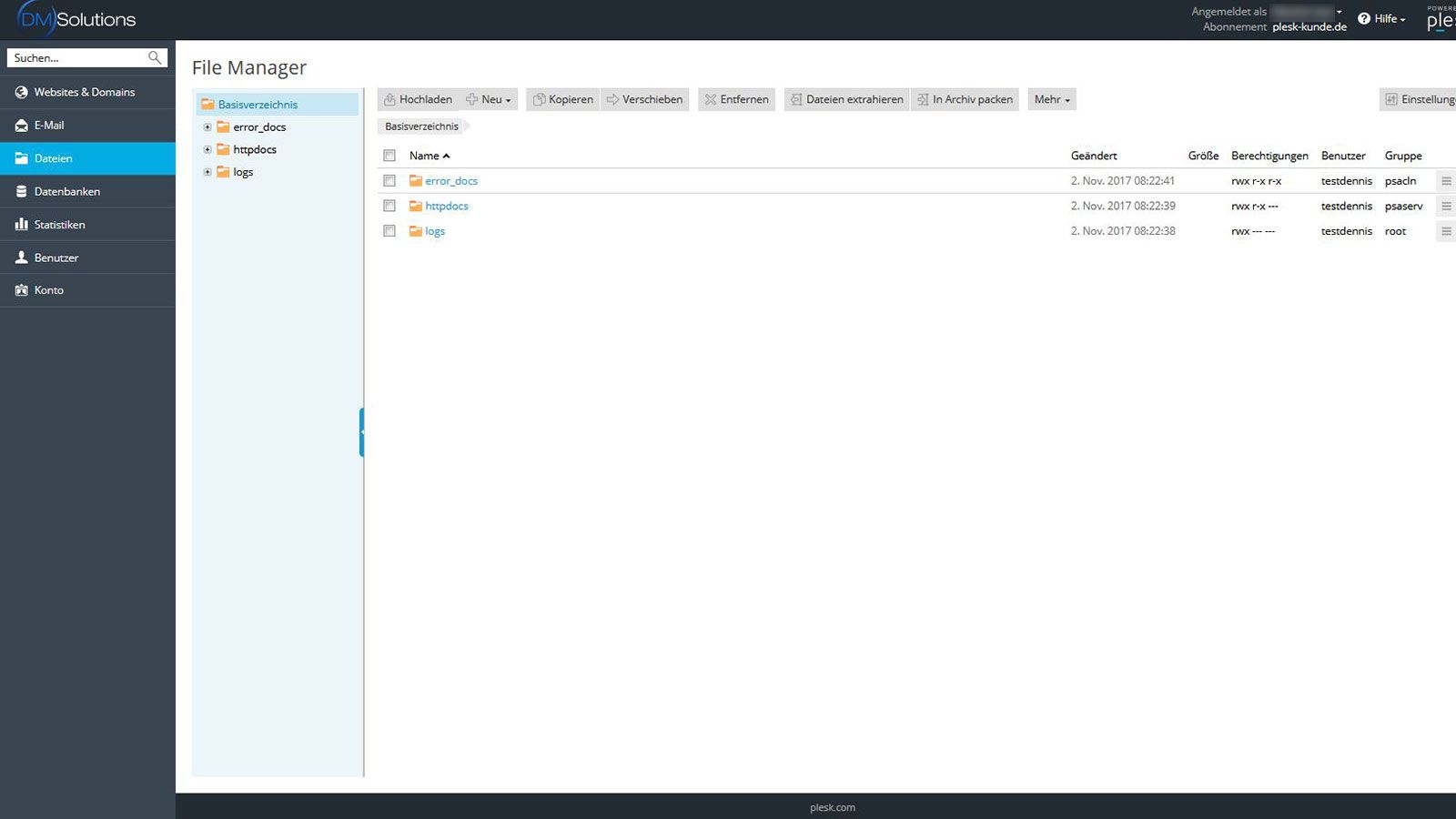 Server Software - Kunden File Manager